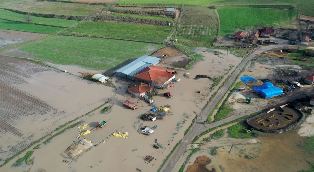 Edirne’de sağanak nedeniyle Havsa Deresi taştı