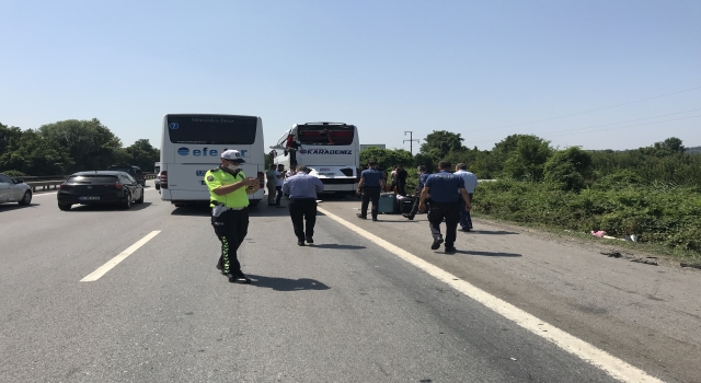 Anadolu Otoyolu’nda 2 yolcu otobüsü çarpıştı: 4 yaralı