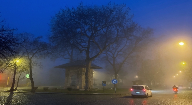 Edirne’de yoğun sis etkili oluyor