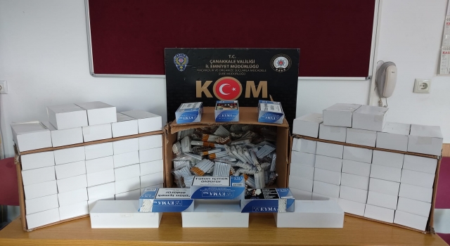 Çanakkale’de 30 bin 900 makaron ele geçirildi