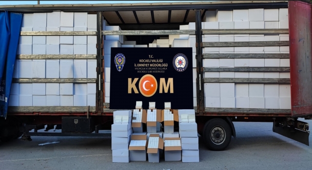 Kocaeli’de 14 milyon makaron ele geçirildi