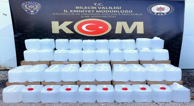 Bilecik’te 600 litre etil alkol ele geçirildi