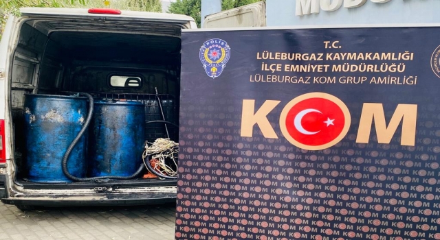 Kırklareli’nde 2 bin 680 litre ”karışımlı akaryakıt” ele geçirildi