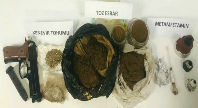 Tekirdağ’da evde 1 kilo 175 gram esrar ele geçirildi