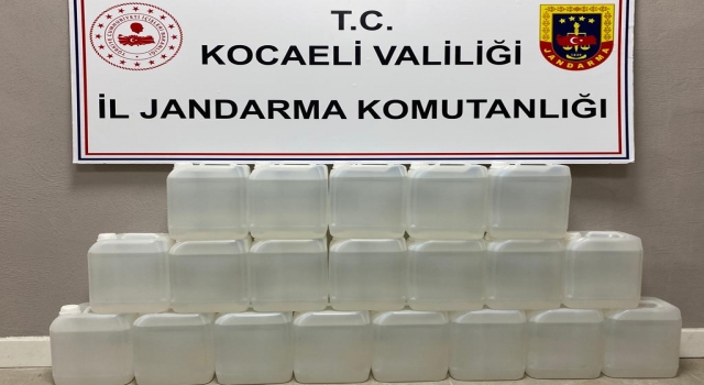 Kocaeli’de 100 litre etil alkol ele geçirildi