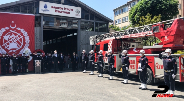 Kadıköy'de şehit olan itfaiye erleri için tören düzenlendi