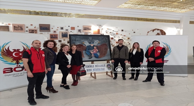 Zeki Müren Güzel Sanatlar Lisesi öğrencileri Polis Haftası’nı resimleriyle kutladı