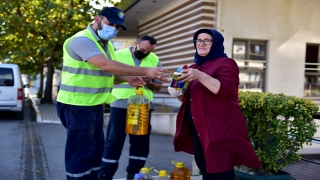 Tuzla’da atık yağ biriktirene temizlik seti