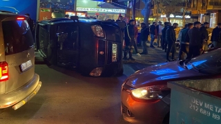 Çekmeköy’deki trafik kazası güvenlik kamerasına yansıdı 