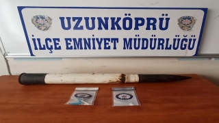 Edirne’de bir evde patlamamış havan topu mermisi ele geçirildi