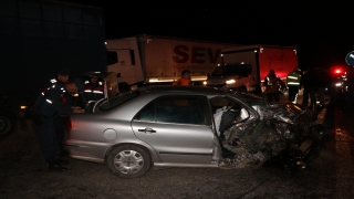 Edirne’de tır ile otomobilin çarpıştığı kazada 1 kişi yaralandı