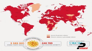 Dünya genelinde Kovid-19 bulaşan kişi sayısı 3 milyon 567 bini aştı