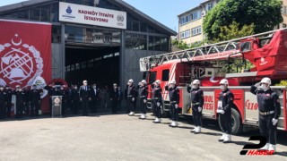 Kadıköy'de şehit olan itfaiye erleri için tören düzenlendi