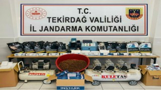 Tekirdağ’da bir evde çok sayıda makaron ve kaçak tütün ele geçirildi