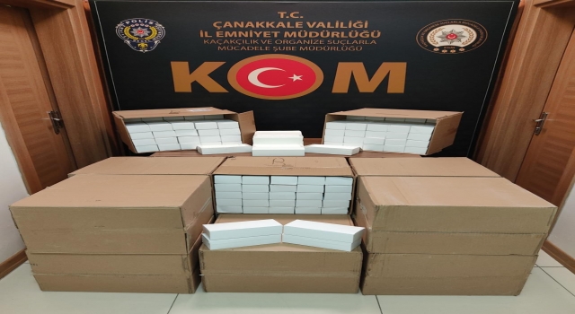 Çanakkale’de 130 bin 200 adet kaçak makaron ele geçirildi