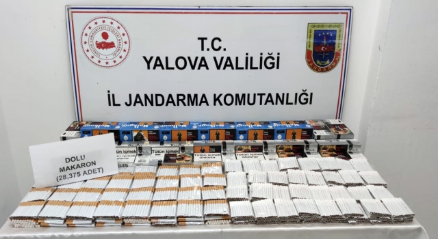 Yalova’da bir evde 28 bin 375 makaron ele geçirildi