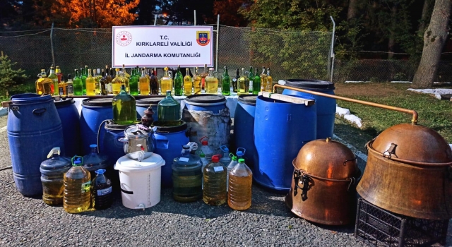Kırklareli’nde 1320 litre kaçak içki ele geçirildi