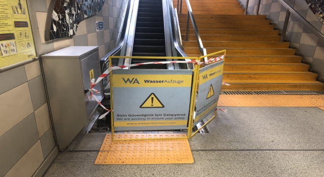 Bursa’da metro durağındaki yürüyen merdivenin metal kapakları çalındı