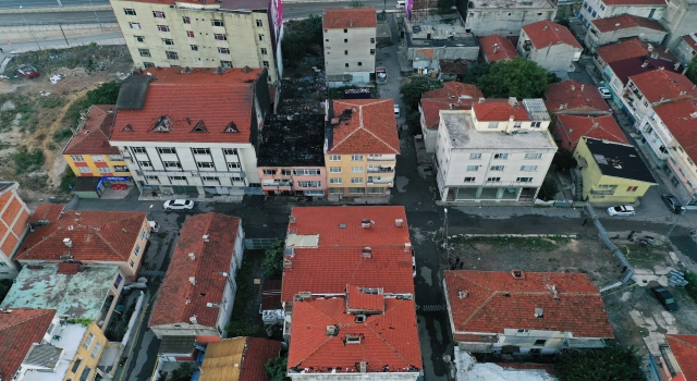 Kadıköy’de 3 kişinin öldüğü bina havadan görüntülendi
