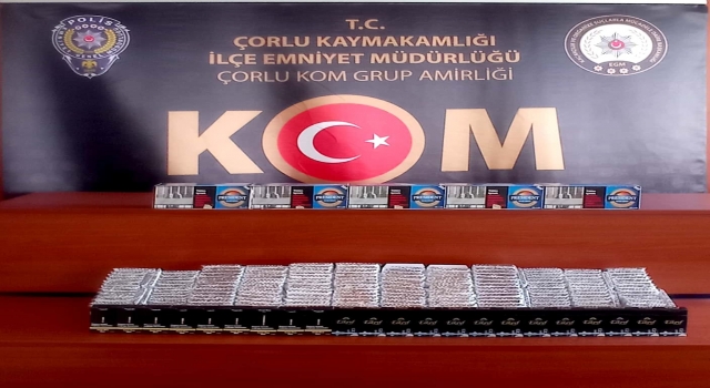 Tekirdağ’da yapılan denetimlerde çok sayıda makaron ele geçirildi