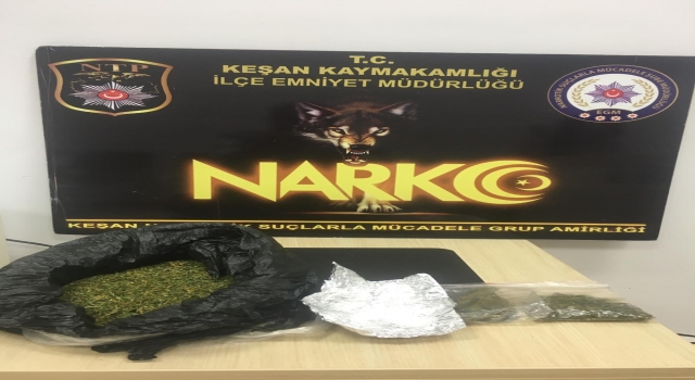 Keşan’da uyuşturucu şüphelisi yakalandı