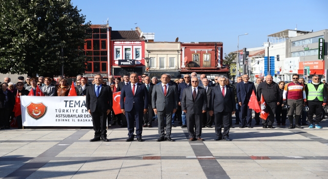 Edirne’de 17 Ekim Dünya Astsubaylar Günü dolayısıyla tören düzenlendi