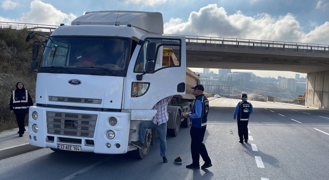 İstanbul’da hafriyat kamyonları denetlendi