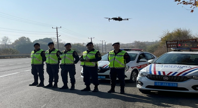 Tekirdağ’da drone destekli trafik denetimi yapıldı