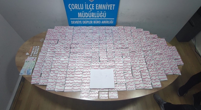 Tekirdağ’da otomobilde 6 bin 860 uyuşturucu hap ele geçirildi