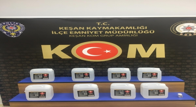 Keşan’da 40 litre etil alkol ele geçirildi