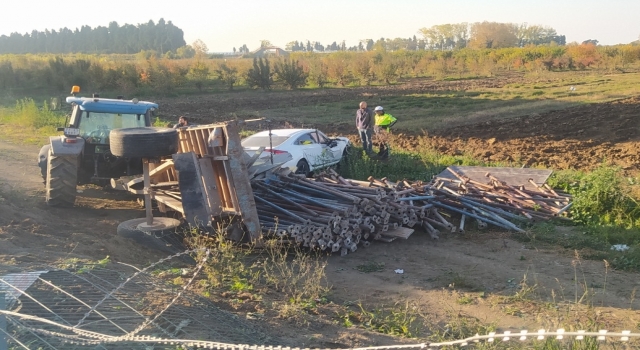 Yalova’da traktöre çarpan otomobilin sürücüsü yaralandı