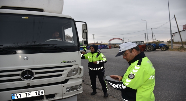 Tekirdağ’da yük taşıyan araçlar denetlendi