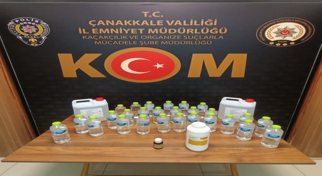 Çanakkale’de sahte içki operasyonunda 2 kişi yakalandı