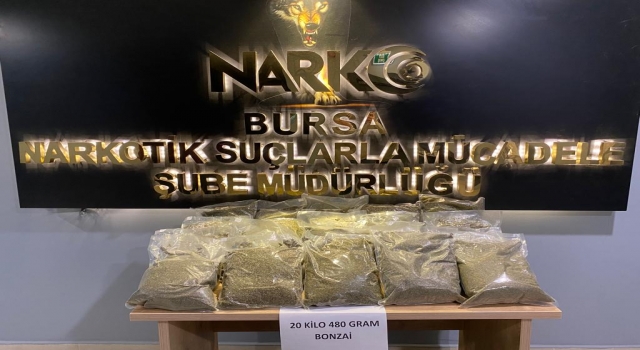 Bursa’da 20 kilo 481 gram uyuşturucu ele geçirildi