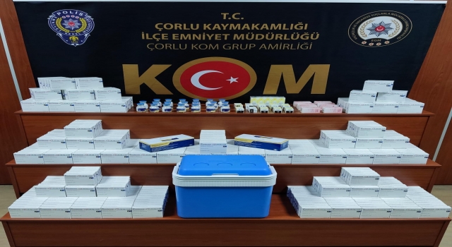 Tekirdağ’da ambulansta 6 bin 360 kaçak ilaç ele geçirildi