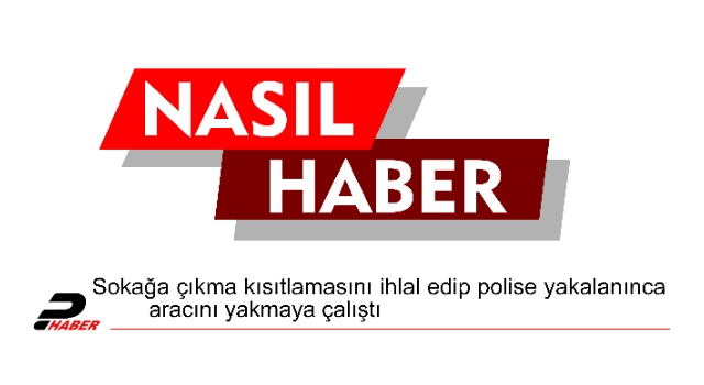 Sokağa çıkma kısıtlamasını ihlal edip polise yakalanınca aracını yakmaya çalıştı