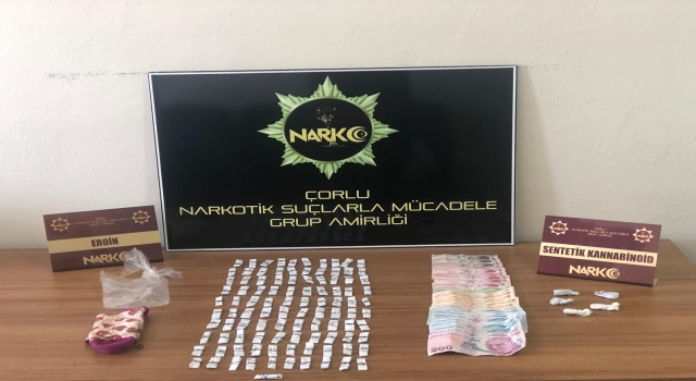 Çorlu’da üzerinde uyuşturucu ele geçirilen şüpheli gözaltına alındı