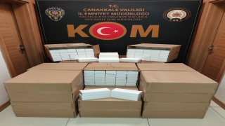 Çanakkale’de 130 bin 200 adet kaçak makaron ele geçirildi