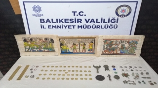 Balıkesir’de düzenlenen operasyonda 95 parça tarihi eser ele geçirildi