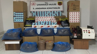 Çanakkale’de 91 bin 600 makaron ile 128 kilogram tütün ele geçirildi