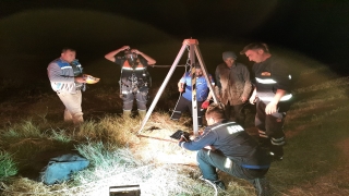 Çanakkale’de kuyuya düşen koyun, AFAD ekiplerince kurtarıldı