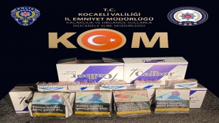 Kocaeli’de 53 bin 740 makaron ve 161 kilogram tütün ele geçirildi