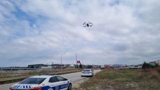 Bursa’da dron destekli trafik uygulaması