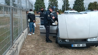 Tekirdağ’da polisten kaçarken kaza yapan uyuşturucu şüphelileri yakalandı